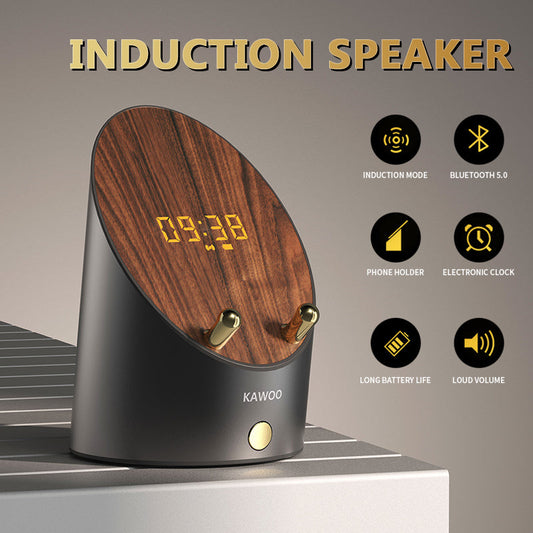Wooden Speaker Smart Induction Speaker Phone Holder